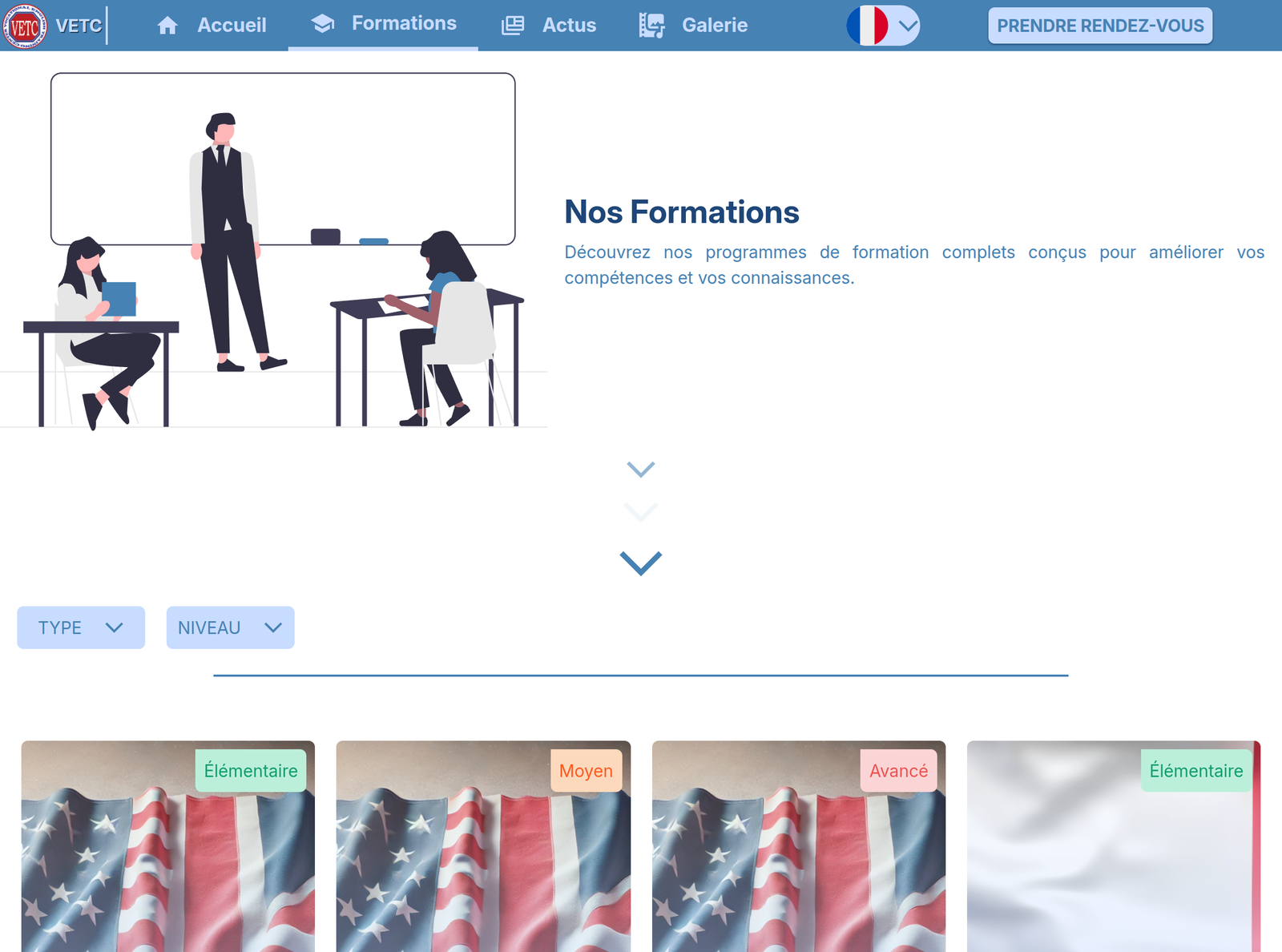 Screenshot 2 de VETC - Plateforme d'Autoformation Multilingue